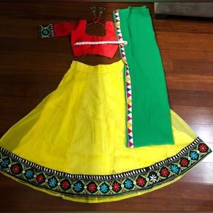 Chaniya Choli dandiya outfit 3 piece Small multi color indian outfit